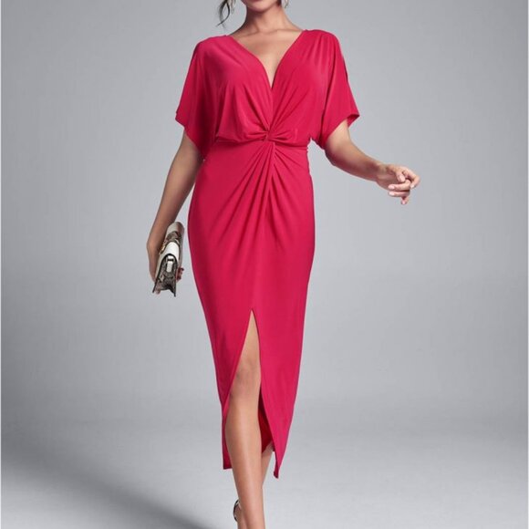 Knot Front Midi Dress - Picture 2 of 4